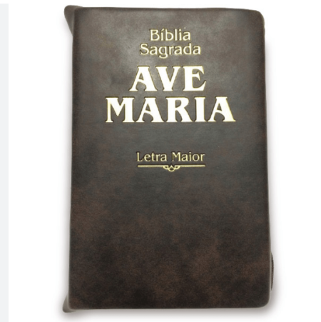 Bíblia Ave Maria Letra Maior Zíper