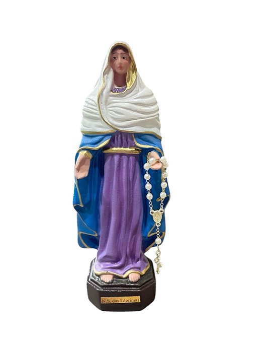 Nossa Senhora das Lágrimas! em resina 20 cm