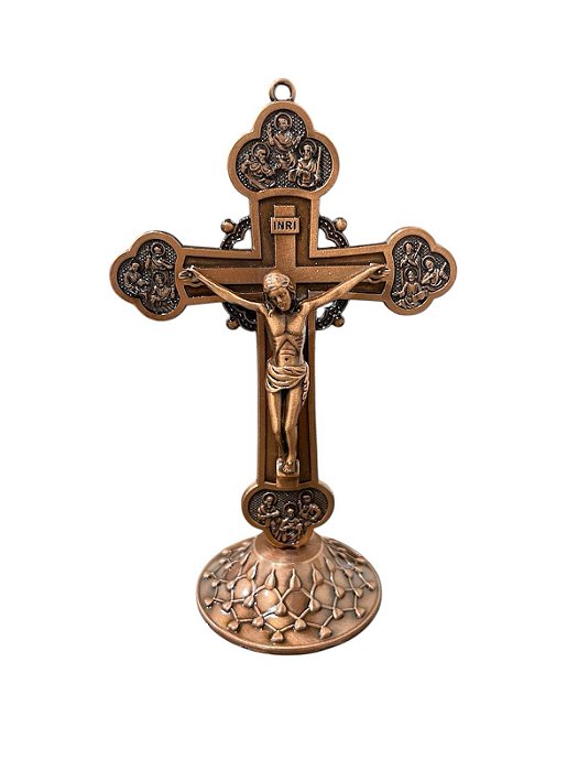 Crucifixo de Bronze para Mesa – 20 cm