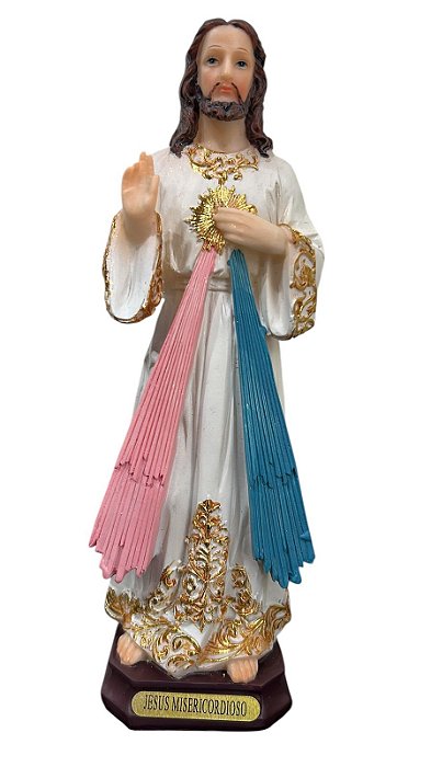 Imagem em resina  de Jesus Misericordioso  -  20 cm