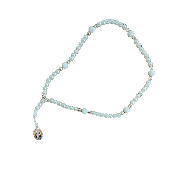 Coroa das Lágrimas de Perolas - 25 cm + Oração