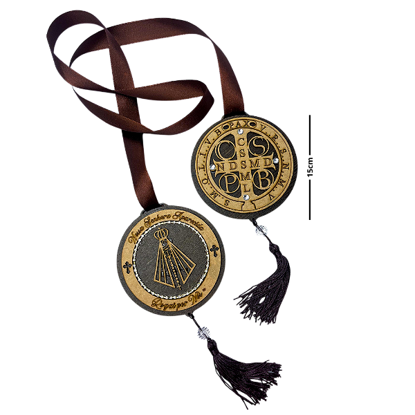 Escapulário de porta Nossa Senhora Aparecida/São Bento