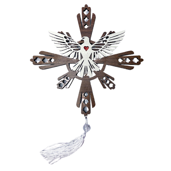 Adorno Espírito Santo porta ou parede em mdf - 15 cm