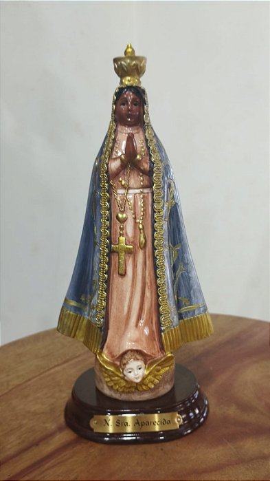 Imagem de Nossa Senhora Aparecida 20 cm porcelana