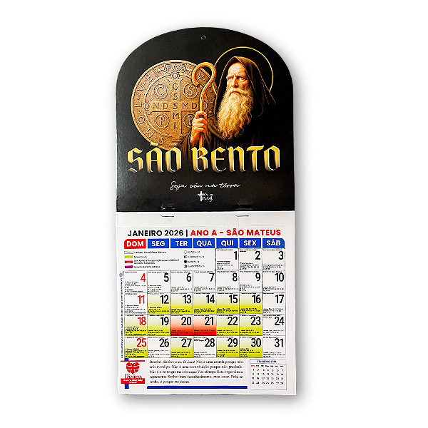 Calendário Católico 2026 - São Bento