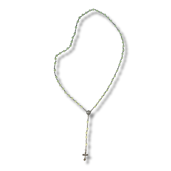 Terço de São Bento com Contas que Brilham no Escuro - 47cm