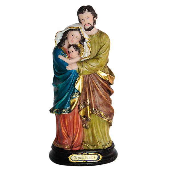 Imagem Sagrada Família 21 cm em resina