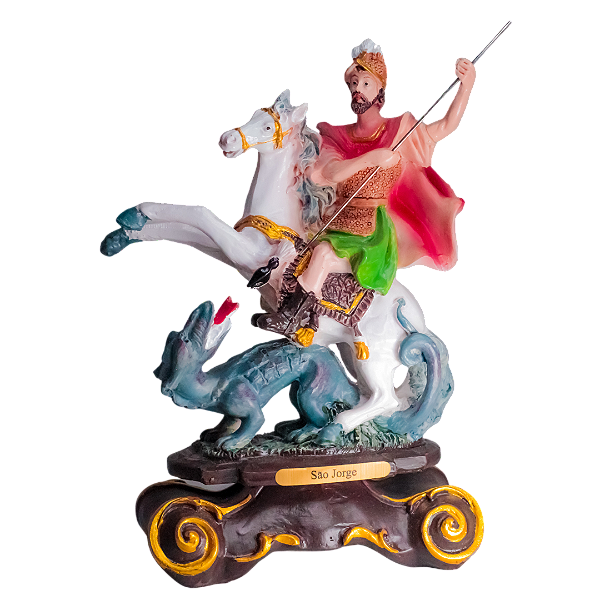 Imagem de resina de São Jorge 15cm