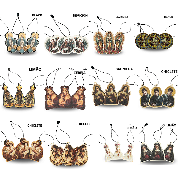 Kit 3 Aromatizante - Escolha entre 12 Devoções - Atacado