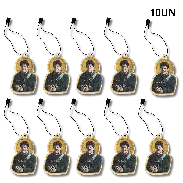 Kit 10 Aromatizante de São Carlo Acutis - Aroma Chiclete - Atacado