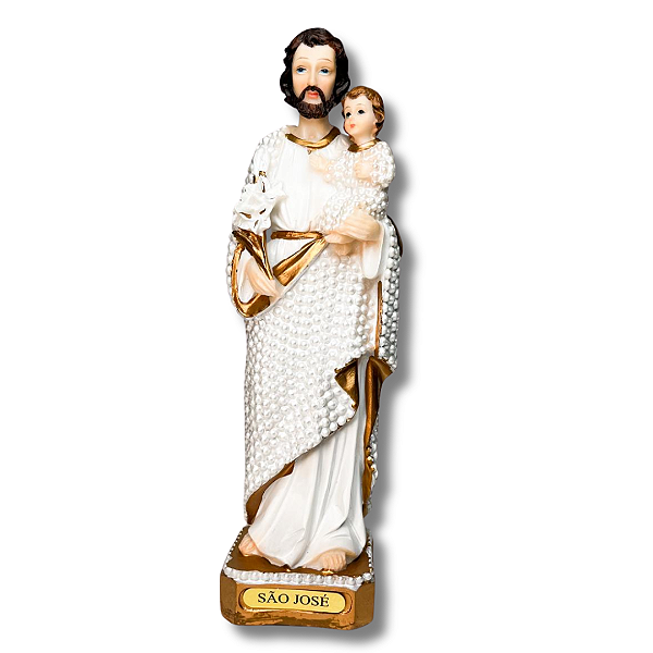 Imagem de São José com Detalhe de Pérola Branca - 20 CM