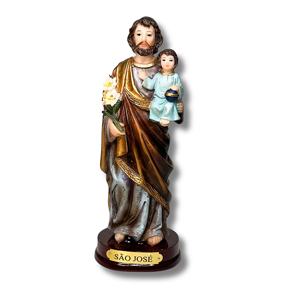 Imagem de São José Base de Madeira - 15 CM