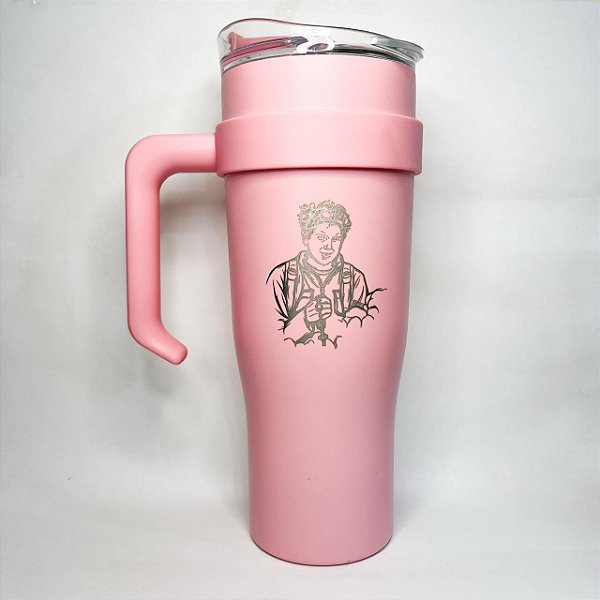 Copo térmico Carlo Acutis rosa 1,2 L