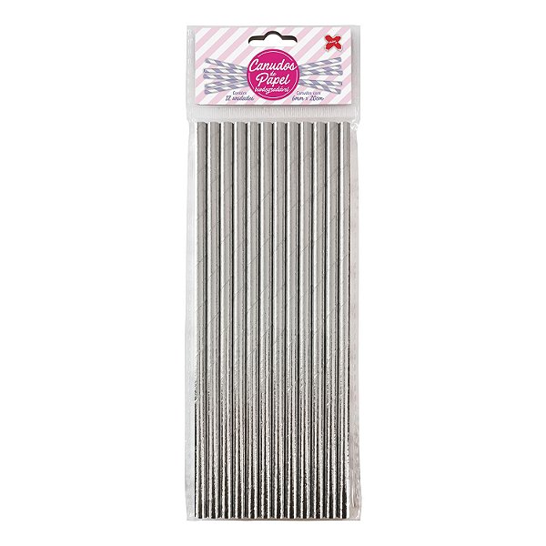 CANUDO DE PAPEL 6MMX200MM C/12-PRATA-METALICO