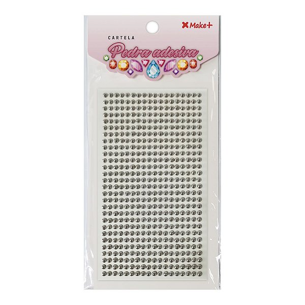 CARTELA PEDRA ADES - MEIA PEROLA 4MM PRATA MET