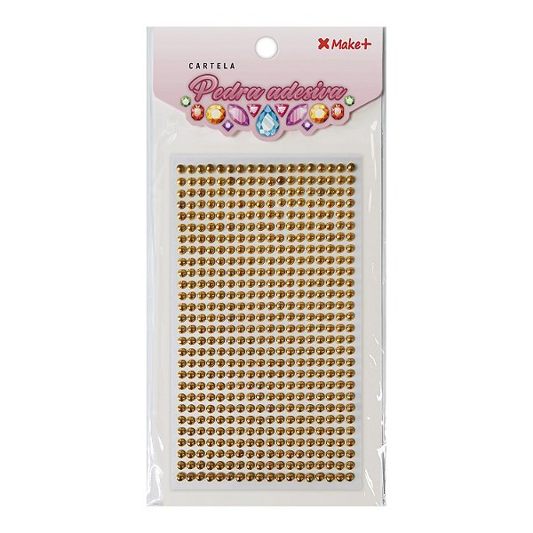 CARTELA PEDRA ADES - MEIA PEROLA 4MM OURO MET