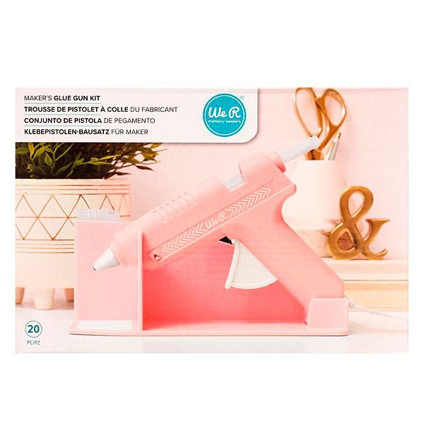 PISTOLA P/ COLA QUENTE COM SUPORTE 60W Bivolt Rosa - We R