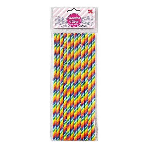 CANUDO DE PAPEL 6MMX200MM C/12-LIST ARCO-IRIS