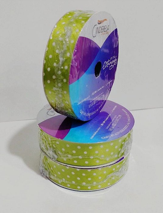 FITA POLY CETIM POÁ n.05  - 10m - 20mm - VERDE LIMÃO