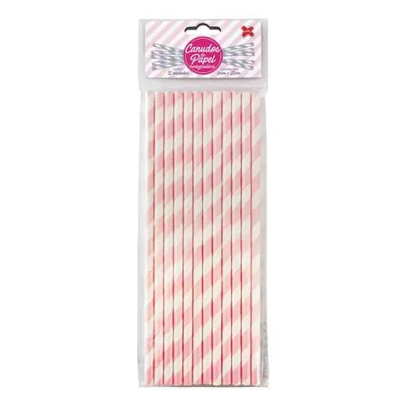 CANUDO DE PAPEL 6MMX200MM C/12-LIST ROSA CLARO
