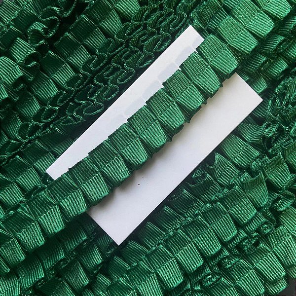 Fita Drapeada Gorgorão Nº 3 - 1m x 14mm - B220-VERDE BANDEIRA