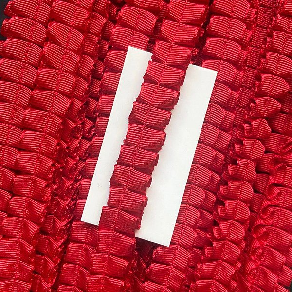 Fita Drapeada Gorgorão Nº 3 - 1m x 14mm - B19-VERMELHO