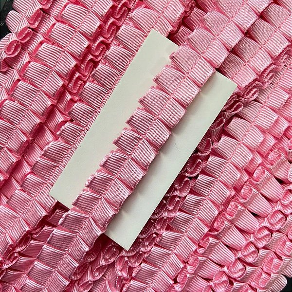 Fita Drapeada Gorgorão Nº 3 - 1m x 14mm - B03-ROSA MÉDIO