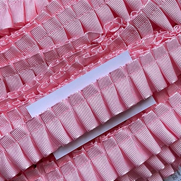 Fita Drapeada Gorgorão Nº 5 - 1m x 22mm - B03-ROSA MÉDIO