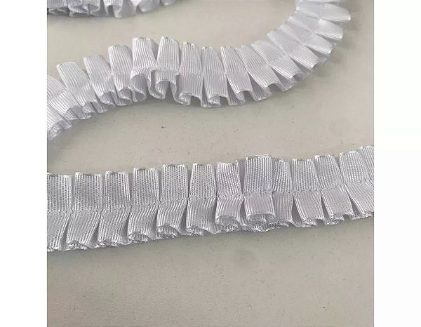 Fita Drapeada Gorgorão Nº 5 - 1m x 22mm - B01-BRANCO