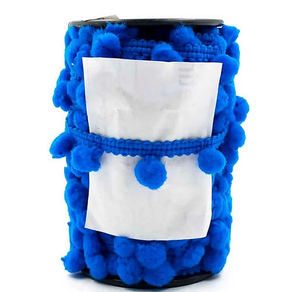 Fita Pompom  - 1m x 20mm - B41-AZUL ROYAL