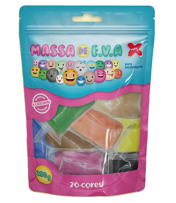 MASSA DE EVA 250g - 20 CORES