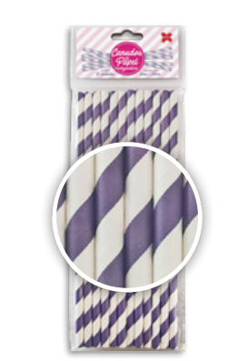 CANUDO DE PAPEL 6MMX200MM C/12-LIST ROXO