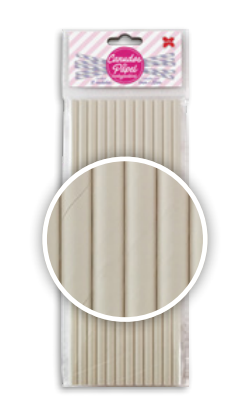 CANUDO DE PAPEL 6MMX200MM C/12-BRANCO