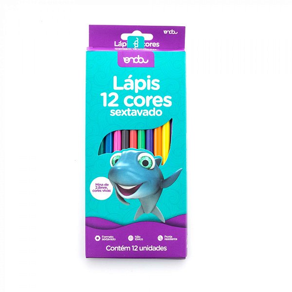 LAPIS 12 CORES SEXTAVADO - 1 CX
