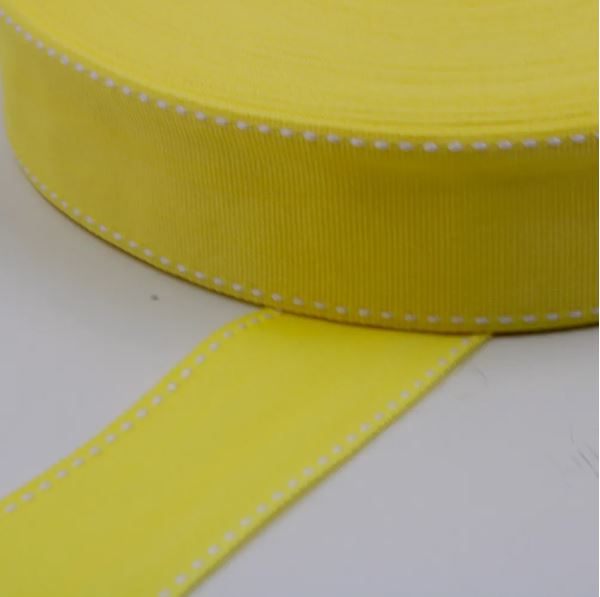 FITA PESPONTADA 10MM COM 5M - AMARELO
