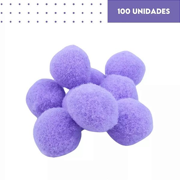 POMPOM POLIESTER 20mm - LILÁS 164 - 100 und