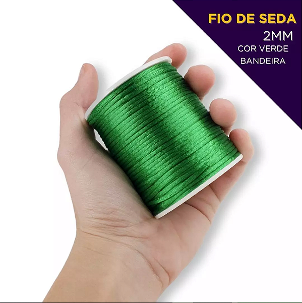 CORDÃO RABO DE RATO - 2MM - VERDE BANDEIRA 540