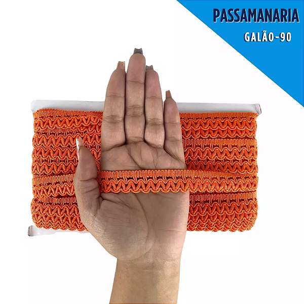 PASSAMANARIA GALÃO 90 - 20MM - LARANJA 523 - 1 Metro