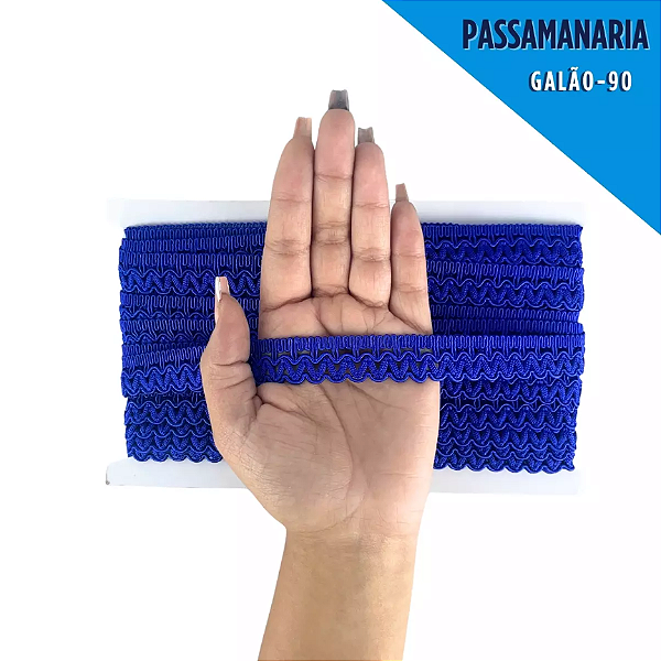 PASSAMANARIA GALÃO 90 - 20MM - AZUL ROYAL 207 - 1 Metro