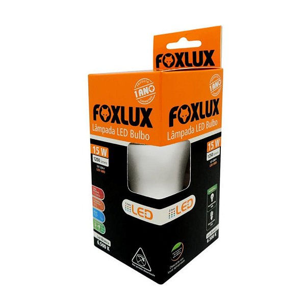 FOXLUX LAMP.LED BULBO A60 15W 6500K BIVOLT