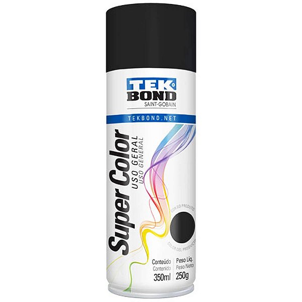 TEKBOND SPRAY PRETO FOSCO USO GERAL 350ML