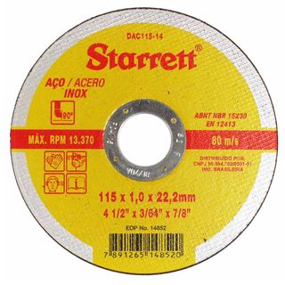 STARRETT DISCO INOX 4X1.6X22MM