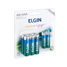ELGIN PILHA AA + AAA ALCALINA C/8 6AA + 2AAA