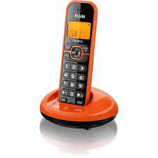 ELGIN TELEFONE S/FIO TSF7600 LARANJA C/IDENTIFICADOR E RAMAL