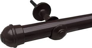 VARAO P/CORTINA 19 2.00MT TABACO C/KIT