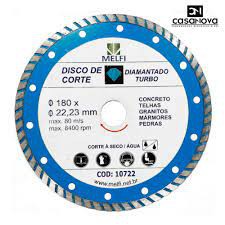 MELFI DISCO DIAMANTADO TURBO 180 X 22MM