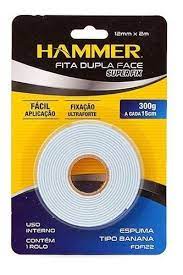 HAMMER FITA DUPLA FACE ESPUMA 12MM X 2MT