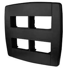 ILUMI PLACA LEV 4X4 2+2 MODULOS PRETA (89070)