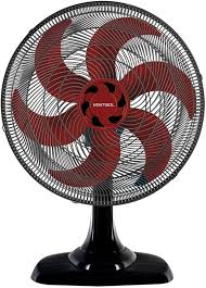 VENTISOL VENTILADOR MESA TURBO 6 PAS 50CM PREMIUM PRETO/VERMELHO 127V