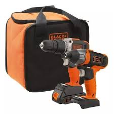 BLACK & DECKER COMBO FURADEIRA/PARAFUSADEIRA IMPACTO 3/8"+ PARAFUSADEIRA IMPACTO 1/4" 20V MAX C/BOLSA